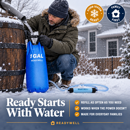 Readywell Gravity Water Filter – 1 Gallon Home Emergency Kit