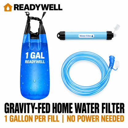 Readywell Gravity Water Filter – 1 Gallon Home Emergency Kit